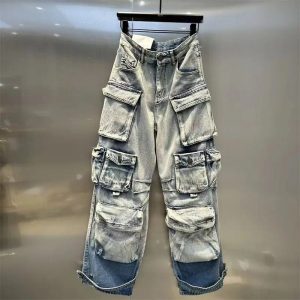 Ash Storm Cargo Jeans - 2000s Fashion, Nostalgia Outfits, Y2K Aesthetic