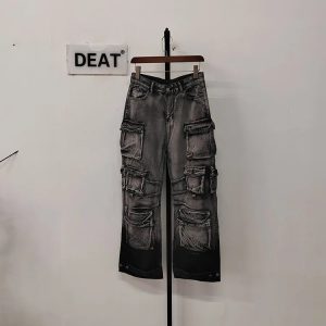 Ash Storm Cargo Jeans - 2000s Fashion, Nostalgia Outfits, Y2K Aesthetic