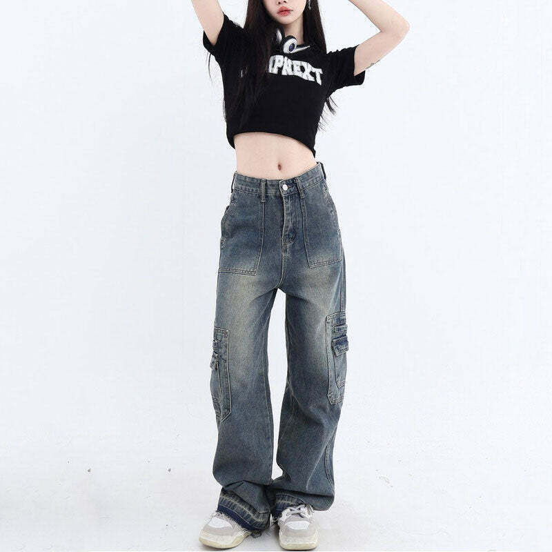 Bad Advice Cargo Jeans - 2000s Fashion, Y2K Aesthetic, Vintage Style Outfits