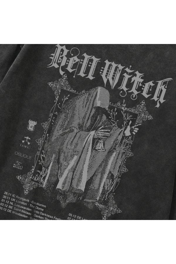 Bell Witch Gothic Long Sleeve Top - 2000s Fashion Inspired Outfit