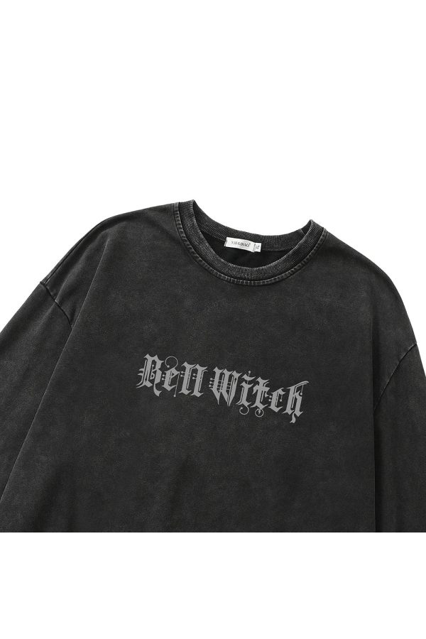 Bell Witch Gothic Long Sleeve Top - 2000s Fashion Inspired Outfit