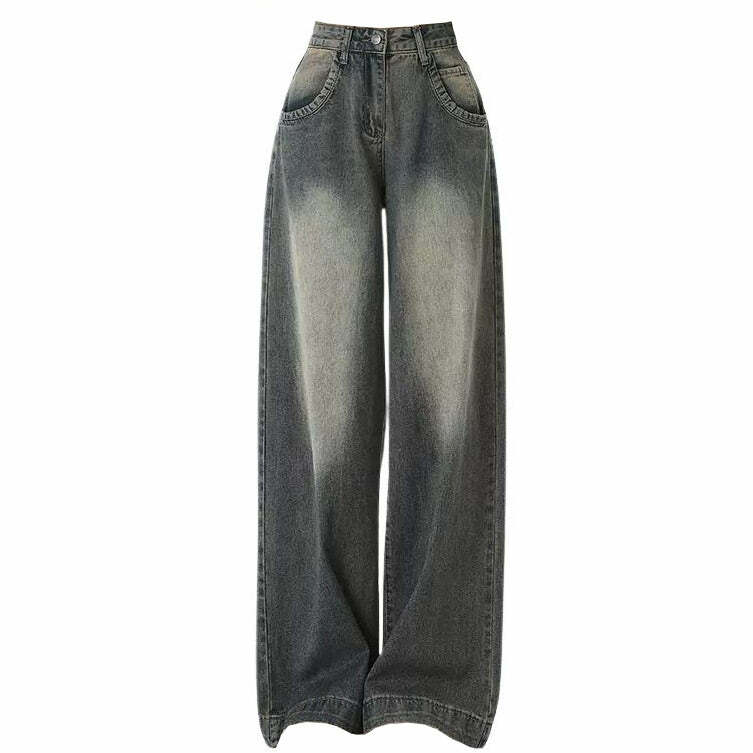 Black Washed Out Jeans - 2000s Fashion, Nostalgia 2000s Outfits, Y2K Style