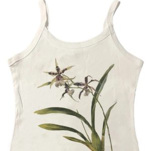 Botanical Bloom Tank Top - 2000s Fashion Inspired Women's Outfit