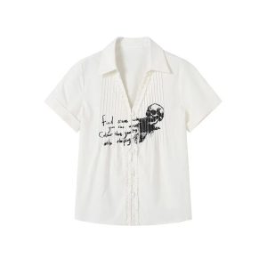 Doodle Dreams Graphic Shirt - 2000s Fashion Inspired Nostalgia Outfit