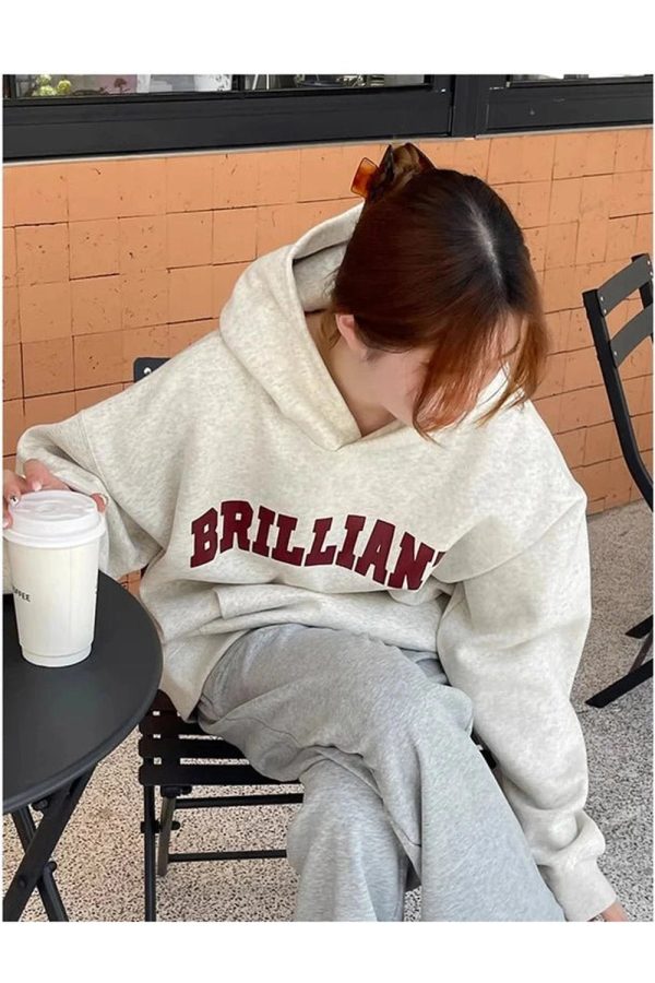 Fall Brilliant Statement Hoodie - 2000s Fashion Inspired Winter Outfit