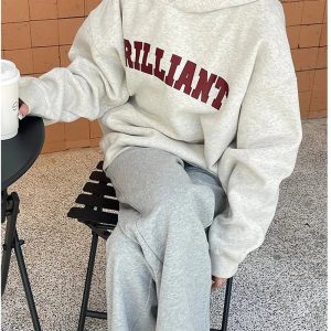 Fall Brilliant Statement Hoodie - 2000s Fashion Inspired Winter Outfit