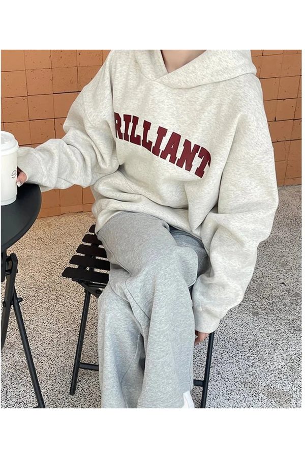 Fall Brilliant Statement Hoodie - 2000s Fashion Inspired Winter Outfit