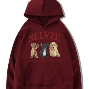 Fall Cute Puppy Graphic Hoodie - 2000s Fashion Nostalgia Outfit for Women