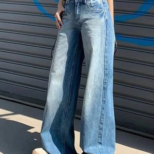 Fall Light Wash Wide-Leg Denim - 2000s Fashion Nostalgia Outfit