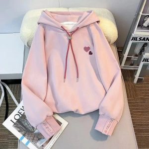 Fall Sweetheart Charm Hoodie - 2000s Fashion Nostalgia & Y2K Aesthetic