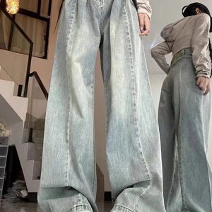 Fall Ultra Wide-Leg Baggy Jeans - 2000s Fashion Nostalgia Outfit