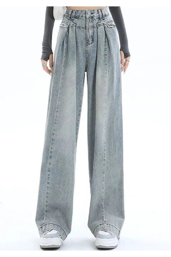 Fall Ultra Wide-Leg Baggy Jeans - 2000s Fashion Nostalgia Outfit