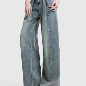 Fall Ultra Wide-Leg Baggy Jeans - 2000s Fashion Nostalgia Outfit