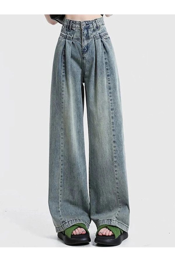 Fall Ultra Wide-Leg Baggy Jeans - 2000s Fashion Nostalgia Outfit