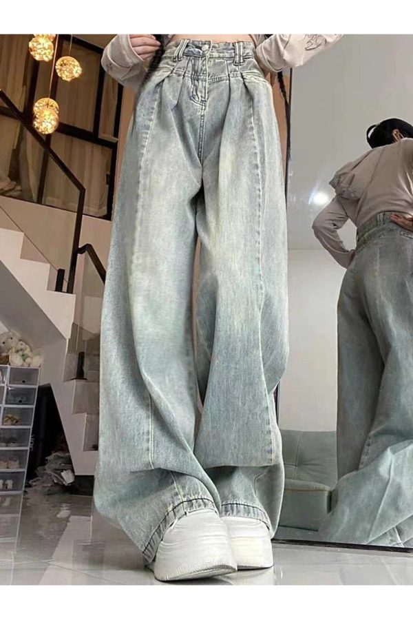 Fall Ultra Wide-Leg Baggy Jeans - 2000s Fashion Nostalgia Outfit