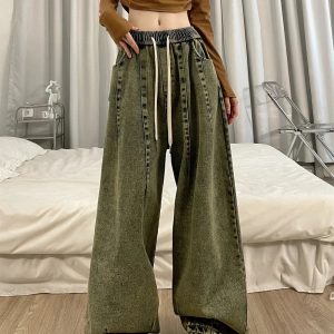 Fall Ultra-Wide Vintage Cargo Jeans - 2000s Fashion Nostalgia Outfit