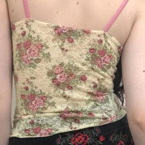 Floral Lace Vintage Top - 2000s Fashion Inspired Nostalgia Outfit