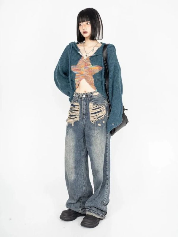 Galactic Grunge Hoodie - 2000s Fashion Inspired Nostalgia Outfit