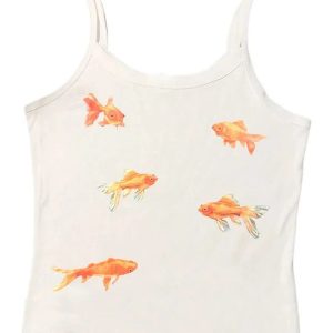 Goldfish Serenity Tank Top - 2000s Fashion Inspired Women's Outfit