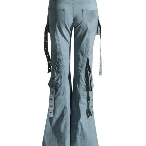 Hybrid Harness Split Jeans - 2000s Fashion, Y2K Aesthetic, Trashy Party Outfit