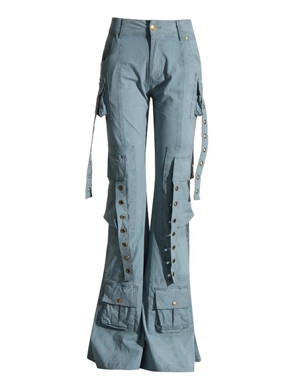 Hybrid Harness Split Jeans - 2000s Fashion, Y2K Aesthetic, Trashy Party Outfit