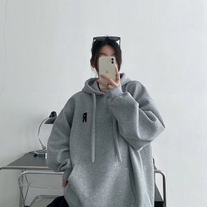 Minimalist Pastel Hoodie - 2000s Fashion Inspired Winter Outfit