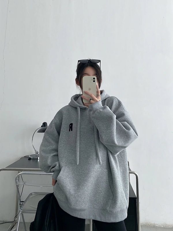 Minimalist Pastel Hoodie - 2000s Fashion Inspired Winter Outfit