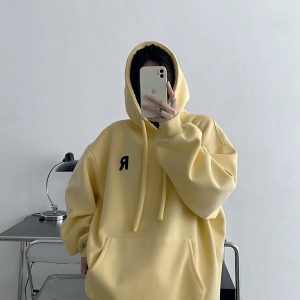 Minimalist Pastel Hoodie - 2000s Fashion Inspired Winter Outfit