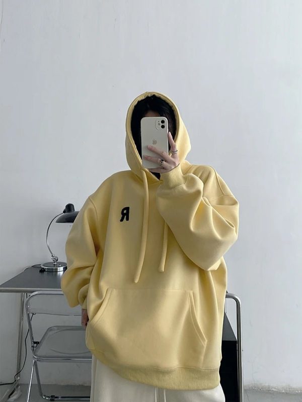 Minimalist Pastel Hoodie - 2000s Fashion Inspired Winter Outfit