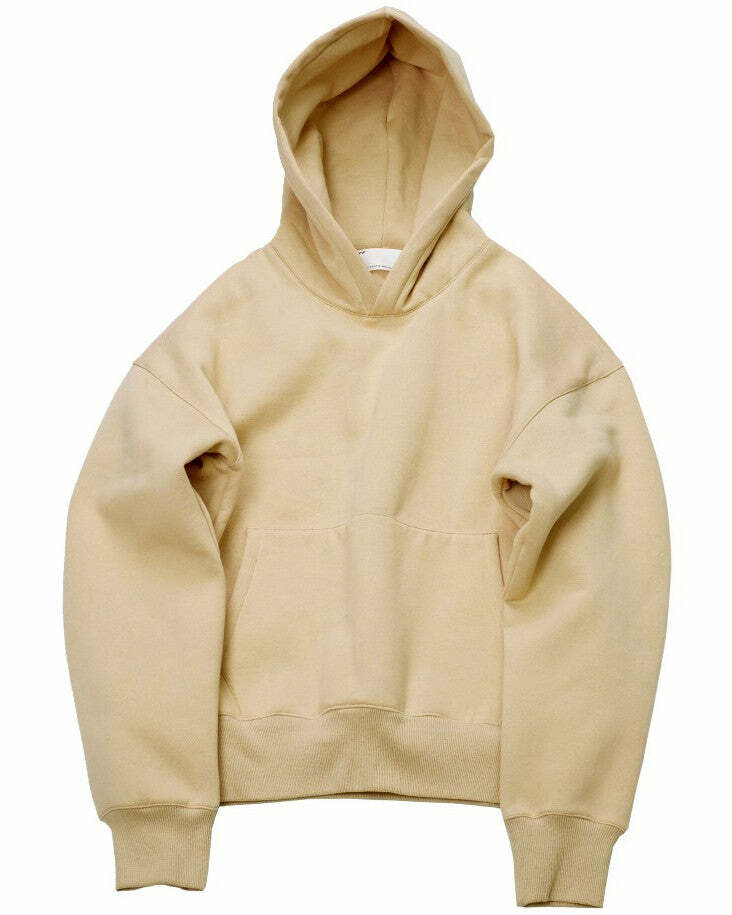 Nude Hoodie - 2000s Fashion Inspired, Y2K Aesthetic Outfit for Women