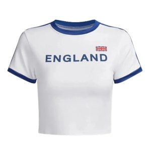 Retro England Ringer Top - 2000s Fashion, Nostalgia Outfits, Y2K Style