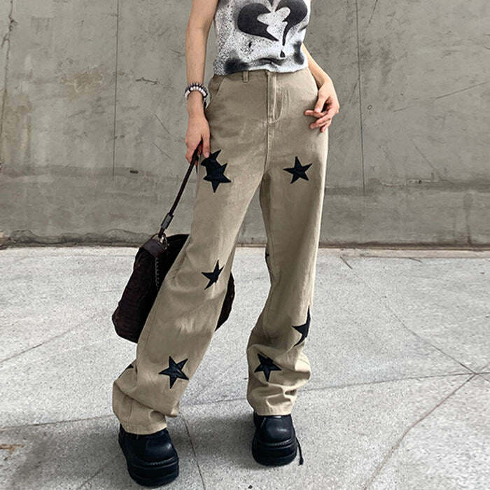 Skater Girl Star Jeans - 2000s Fashion, Nostalgia Outfits & Y2K Style