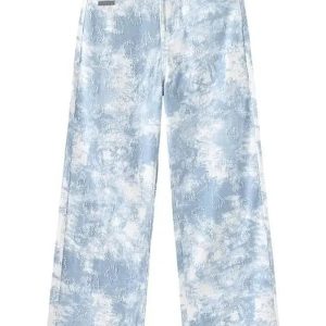 Sky Wash Wide-Leg Jeans - 2000s Fashion, Nostalgia 2000s Outfits