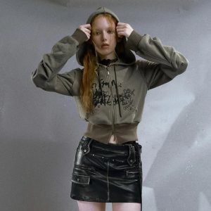 Street Edge Hoodie - 2000s Fashion, Nostalgia Outfits, Y2K Aesthetic Wear