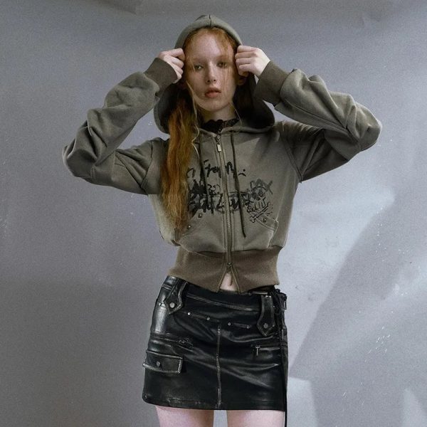 Street Edge Hoodie - 2000s Fashion, Nostalgia Outfits, Y2K Aesthetic Wear