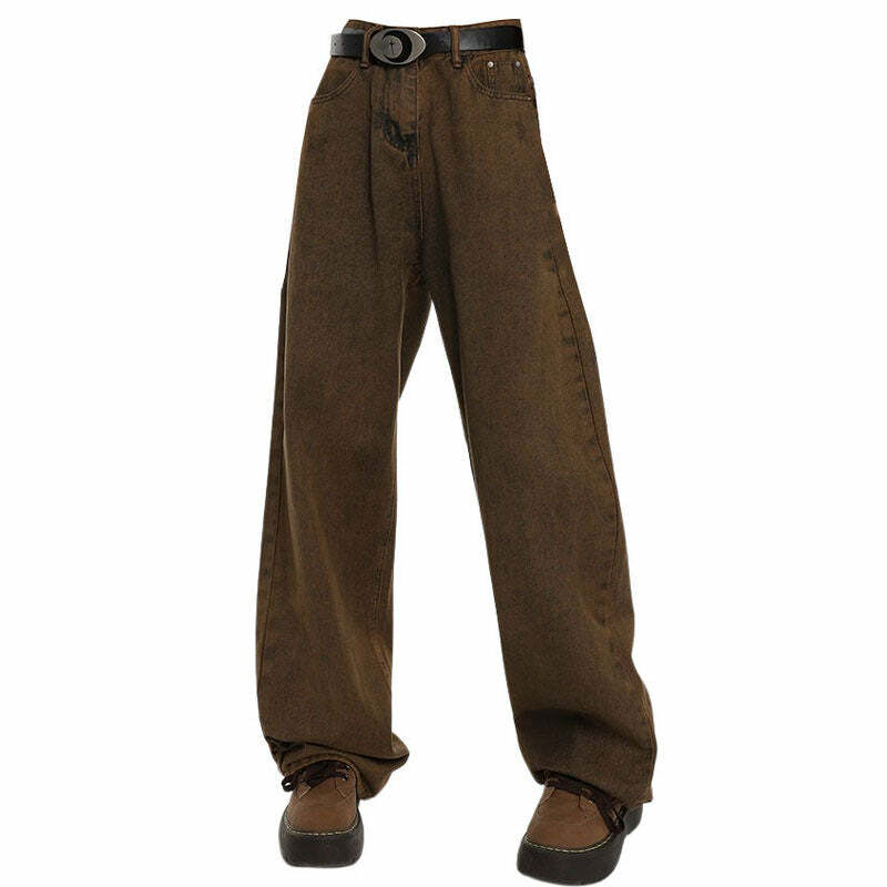 The Problem Child Brown Jeans - 2000s Fashion, Nostalgia 2000s Outfits