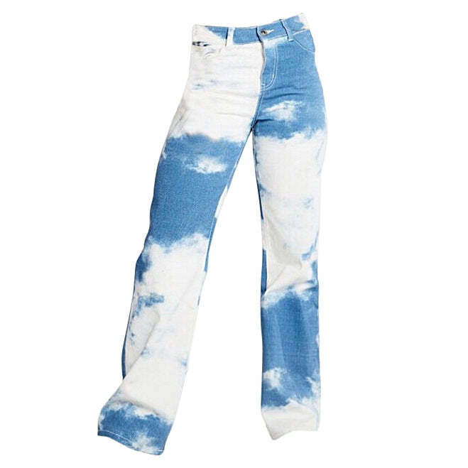 Tie Dye Wide Pants - 2000s Fashion, Nostalgia Outfits, Y2K Aesthetic