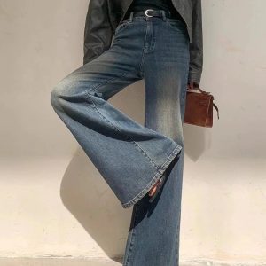 Vintage Horizon Flare Jeans - 2000s Fashion, Y2K Aesthetic Outfit