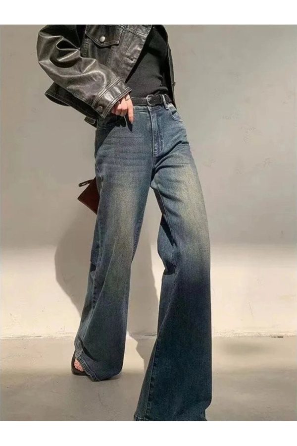 Vintage Horizon Flare Jeans - 2000s Fashion, Y2K Aesthetic Outfit