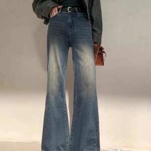 Vintage Horizon Flare Jeans - 2000s Fashion, Y2K Aesthetic Outfit