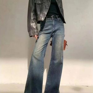 Vintage Horizon Flare Jeans - 2000s Fashion, Y2K Aesthetic Outfit