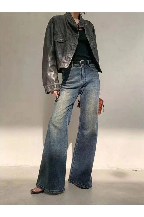 Vintage Horizon Flare Jeans - 2000s Fashion, Y2K Aesthetic Outfit