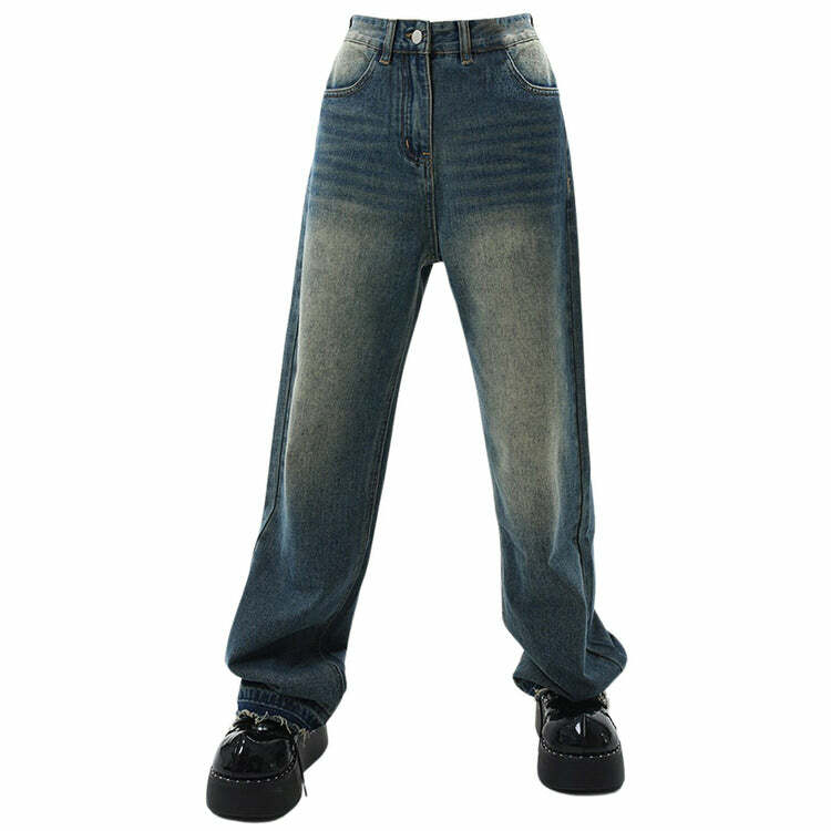 Wash Me Out Wide Leg Jeans - 2000s Fashion, Y2K Aesthetic Outfit