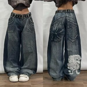 Y2K Oversized Pocket Jeans - 2000s Fashion, Nostalgia & Vintage Style