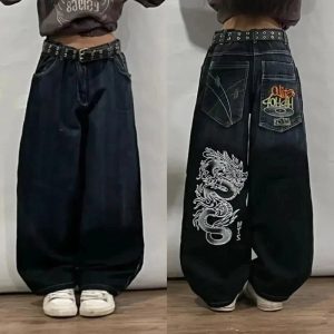 Y2K Oversized Pocket Jeans - 2000s Fashion, Nostalgia & Vintage Style