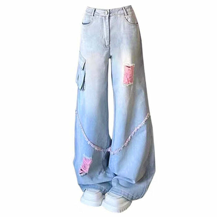 Y2K Wide Leg Jeans - 2000s Fashion, Nostalgia Outfits, Vintage Style